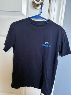 Southern Tide Navy T-Shirt with Light Blue Logo